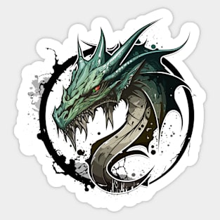 Graffiti Paint Dragon Creative Sticker